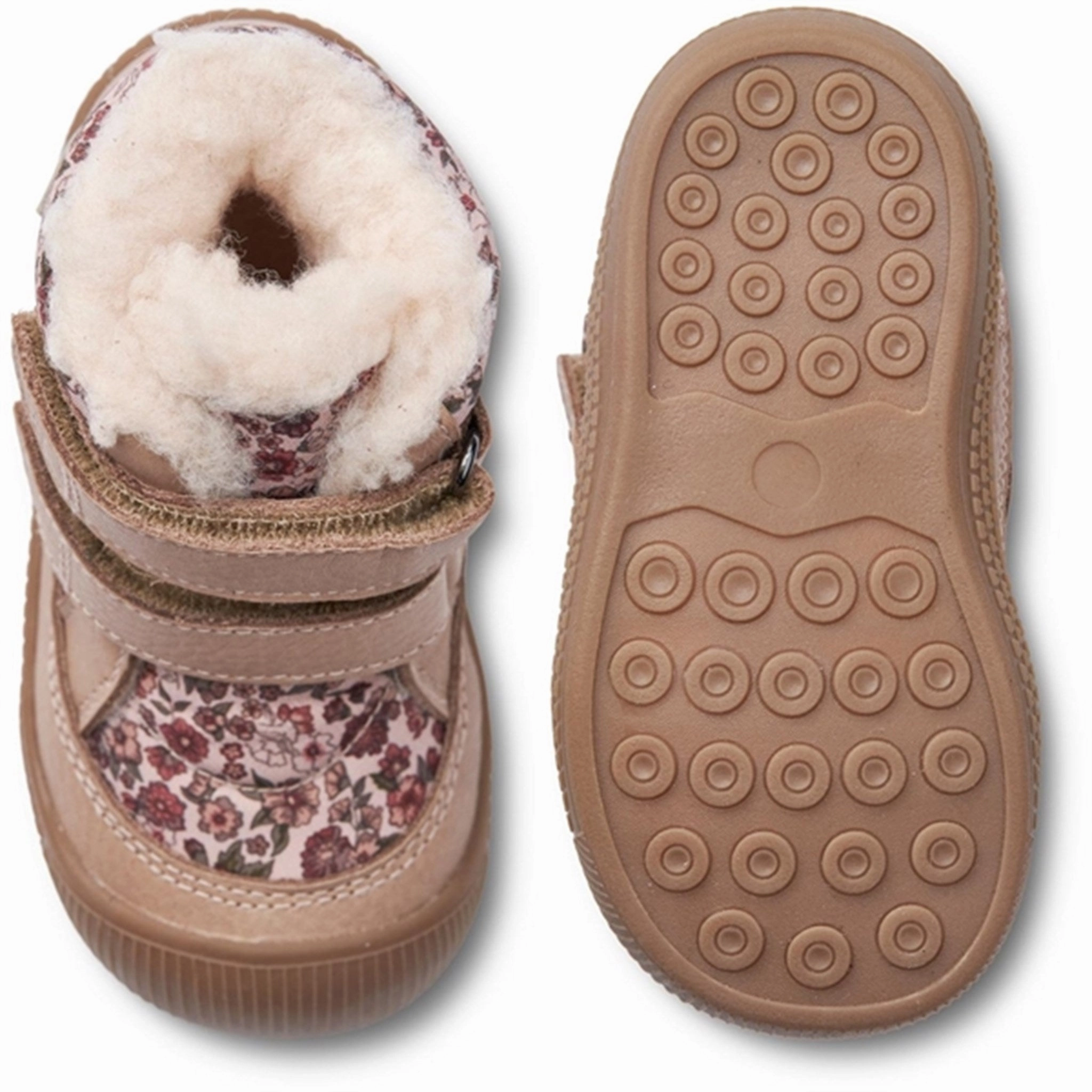Wheat Winter Boots Daxi Wool Tex Print Rose Dust Flowers Progressive Outfit
