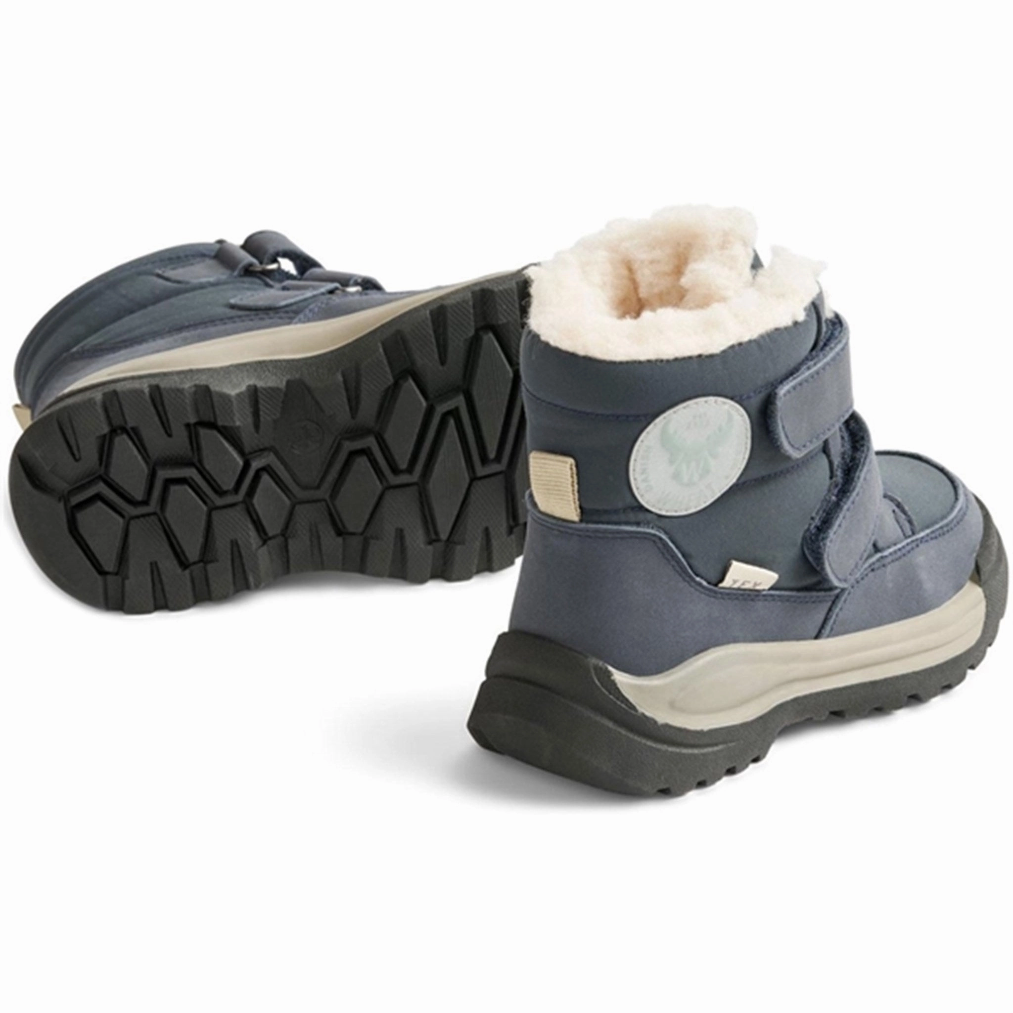 Wheat Winter Boots Millas Double Velcro Tex Navy Comfort In Motion