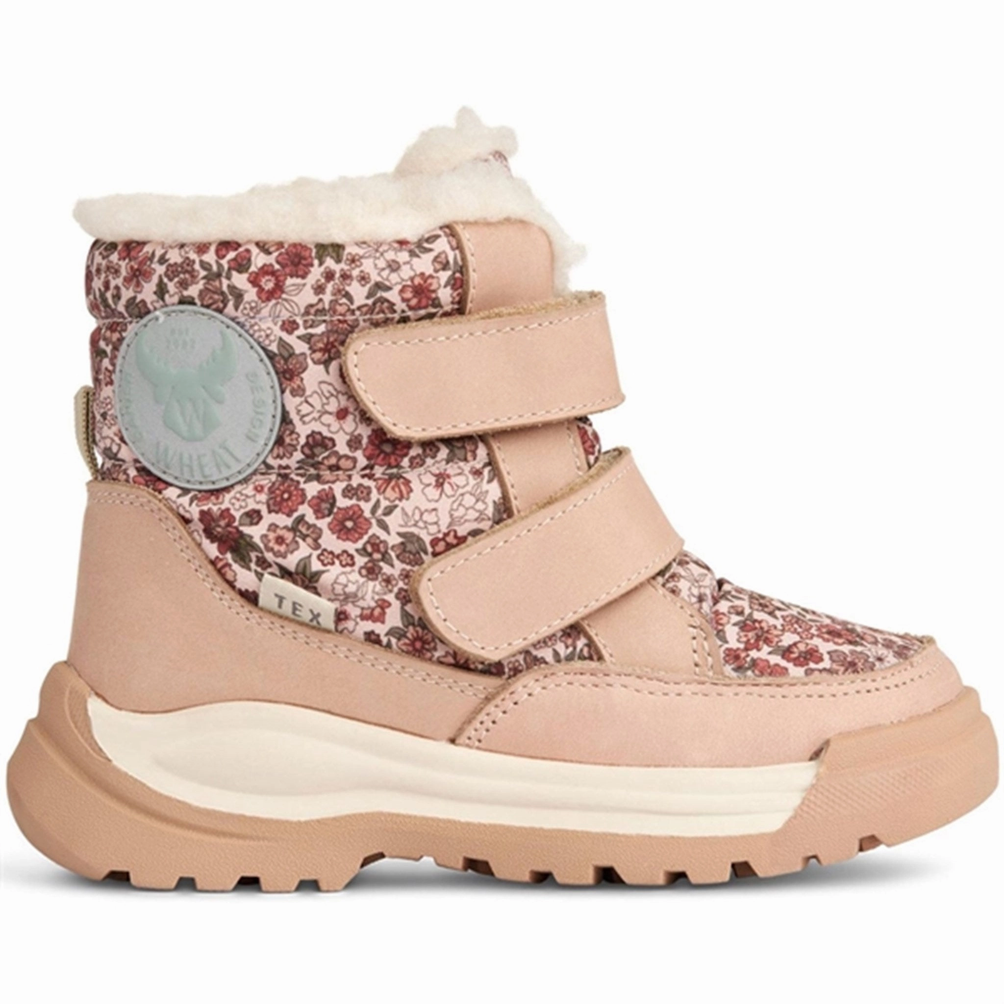 Wheat Winter Boots Millas Double Velcro Tex Print Rose Dawn Adaptive Gear Core-Centric