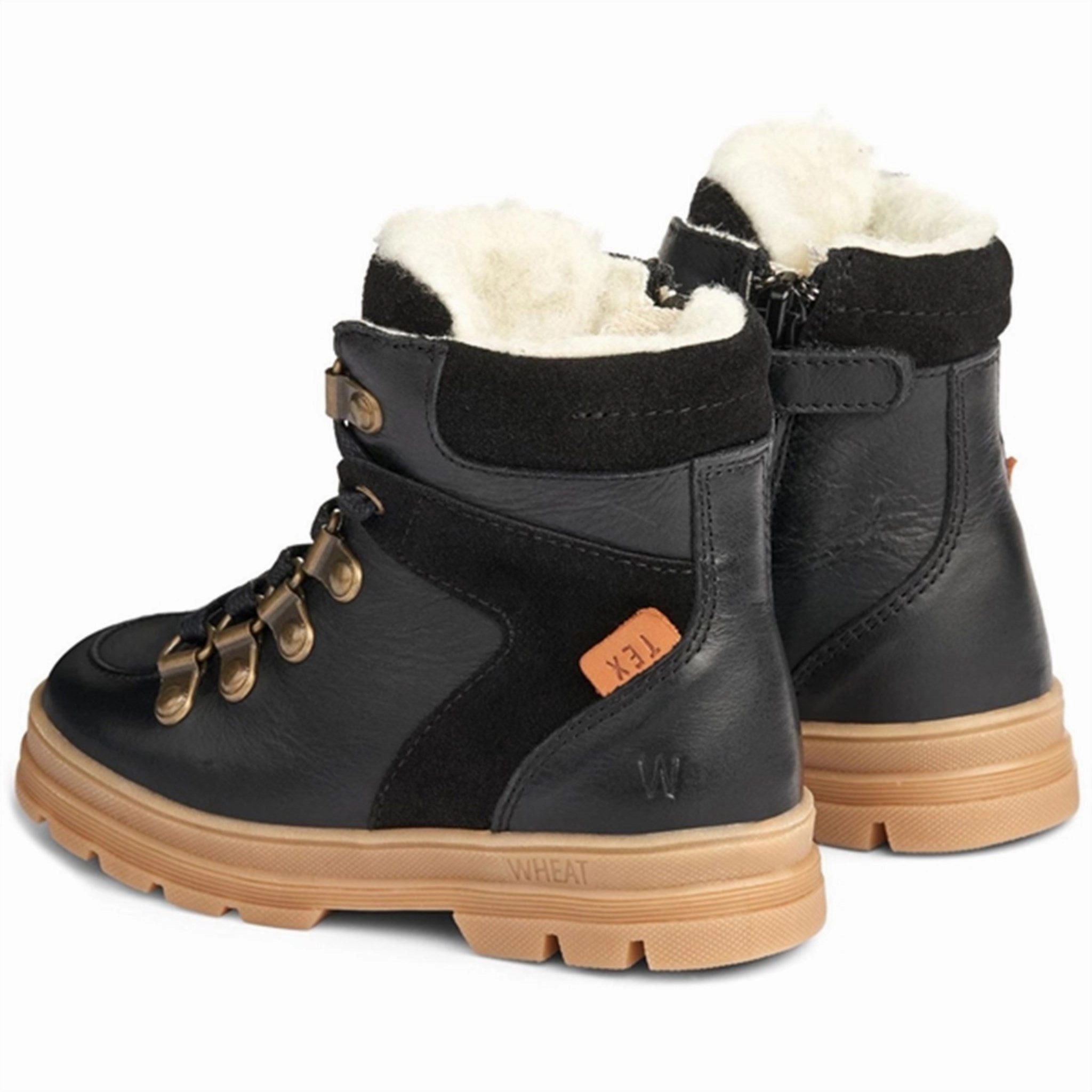 Wearable Clarity Wheat Winter Boots Toni Tex Hiker Black