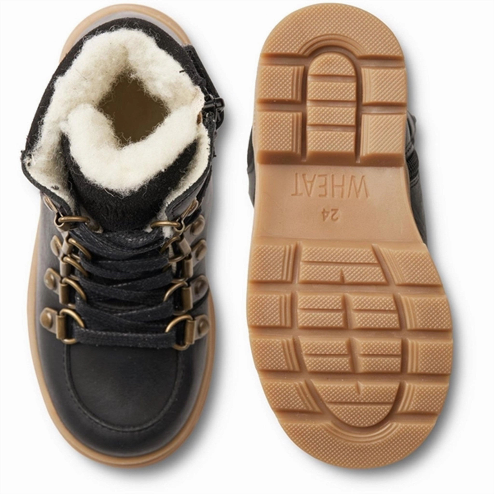 Style Without Noise Wheat Winter Boots Toni Tex Hiker Black