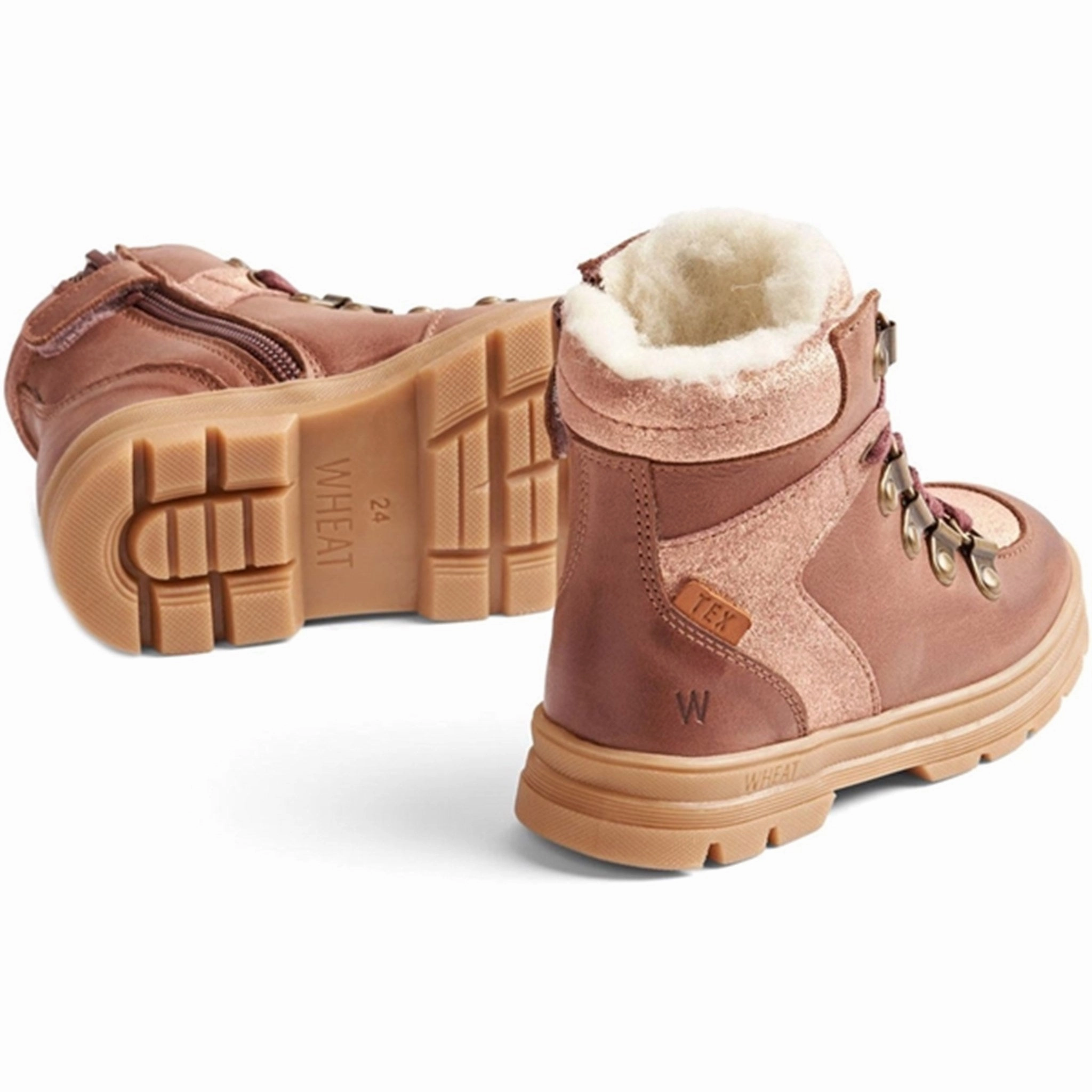 Wheat Winter Boots Toni Tex Hiker Glitter Rose Adapt-Fit Gear