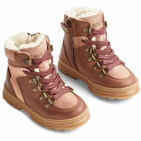 Adaptive Style Wheat Winter Boots Toni Tex Hiker Glitter Rose