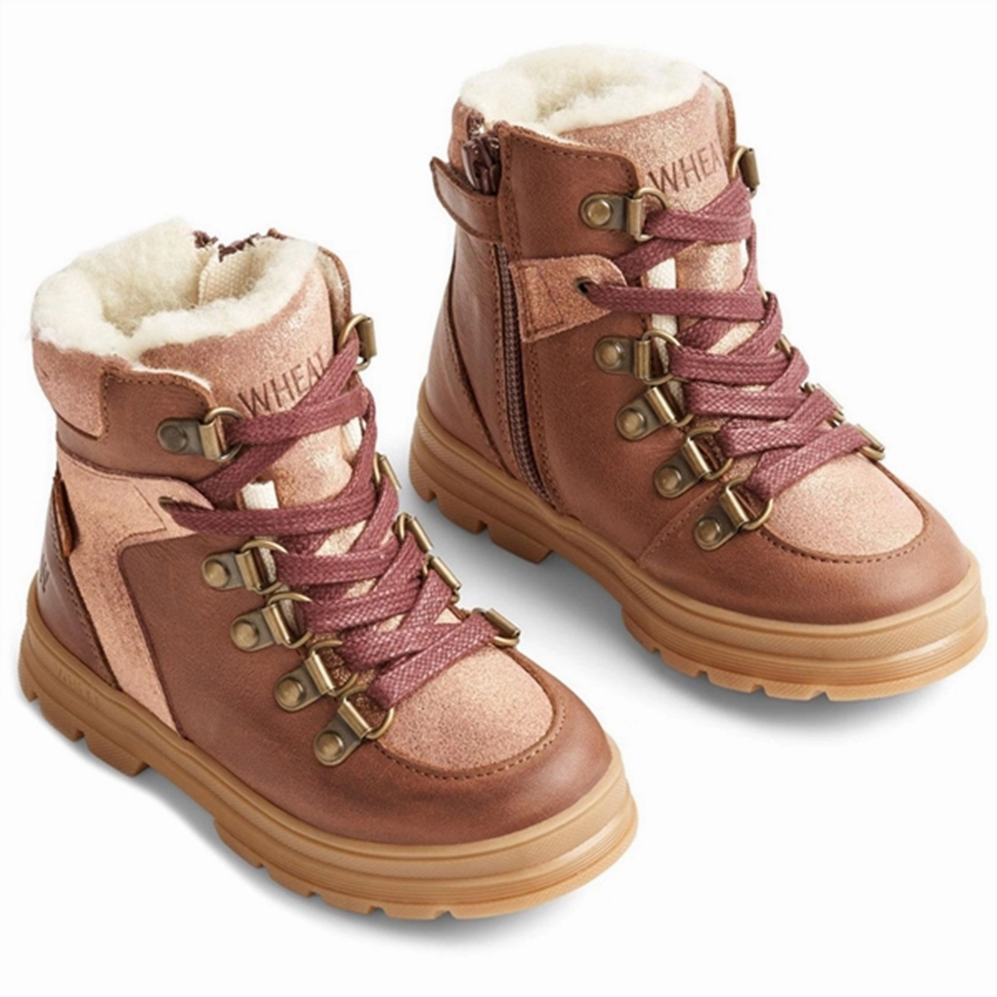 Adaptive Style Wheat Winter Boots Toni Tex Hiker Glitter Rose