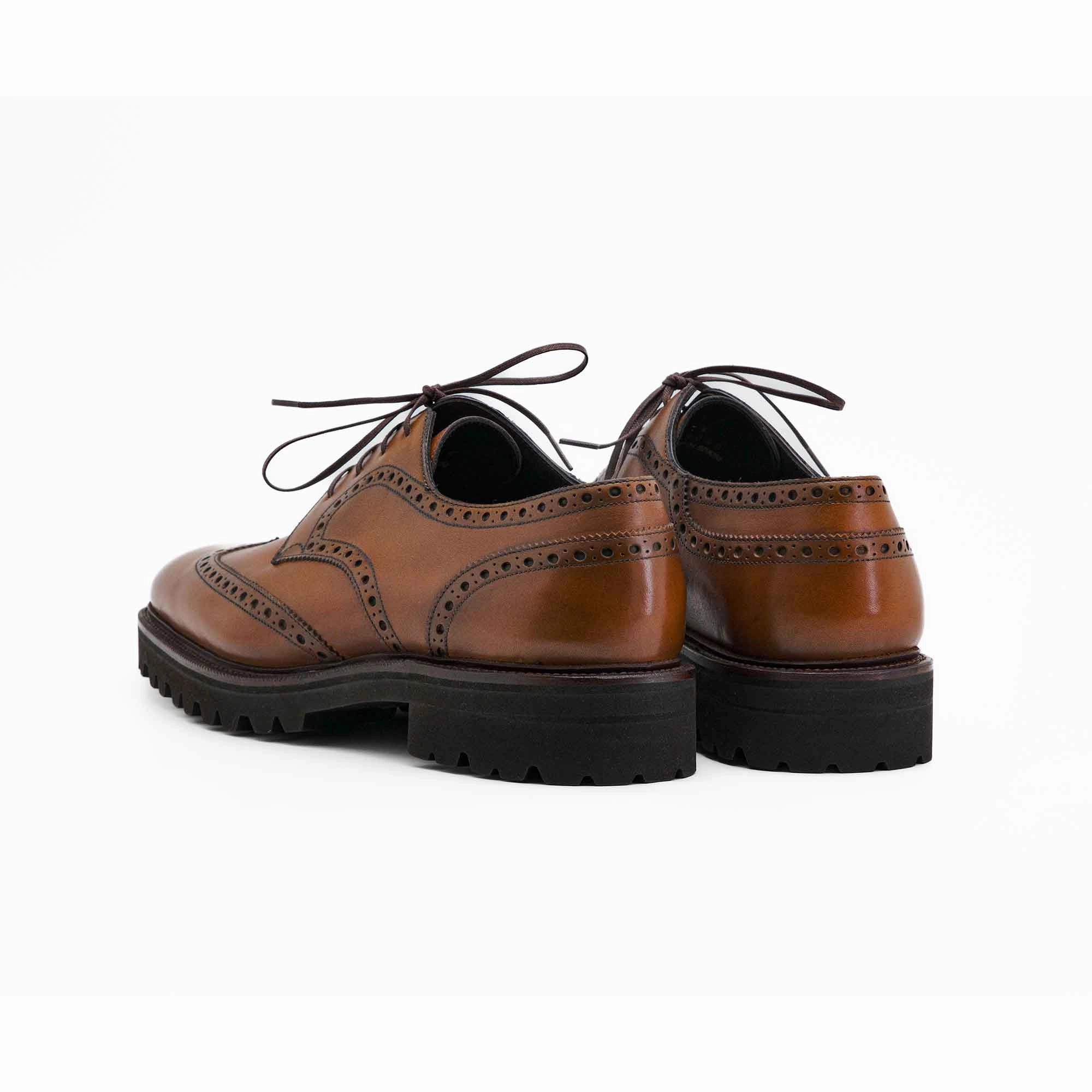 Willem Wingtip Derby Mto - Butterscotch Handmade Patina Distinctly Modern Unisex Rhythm