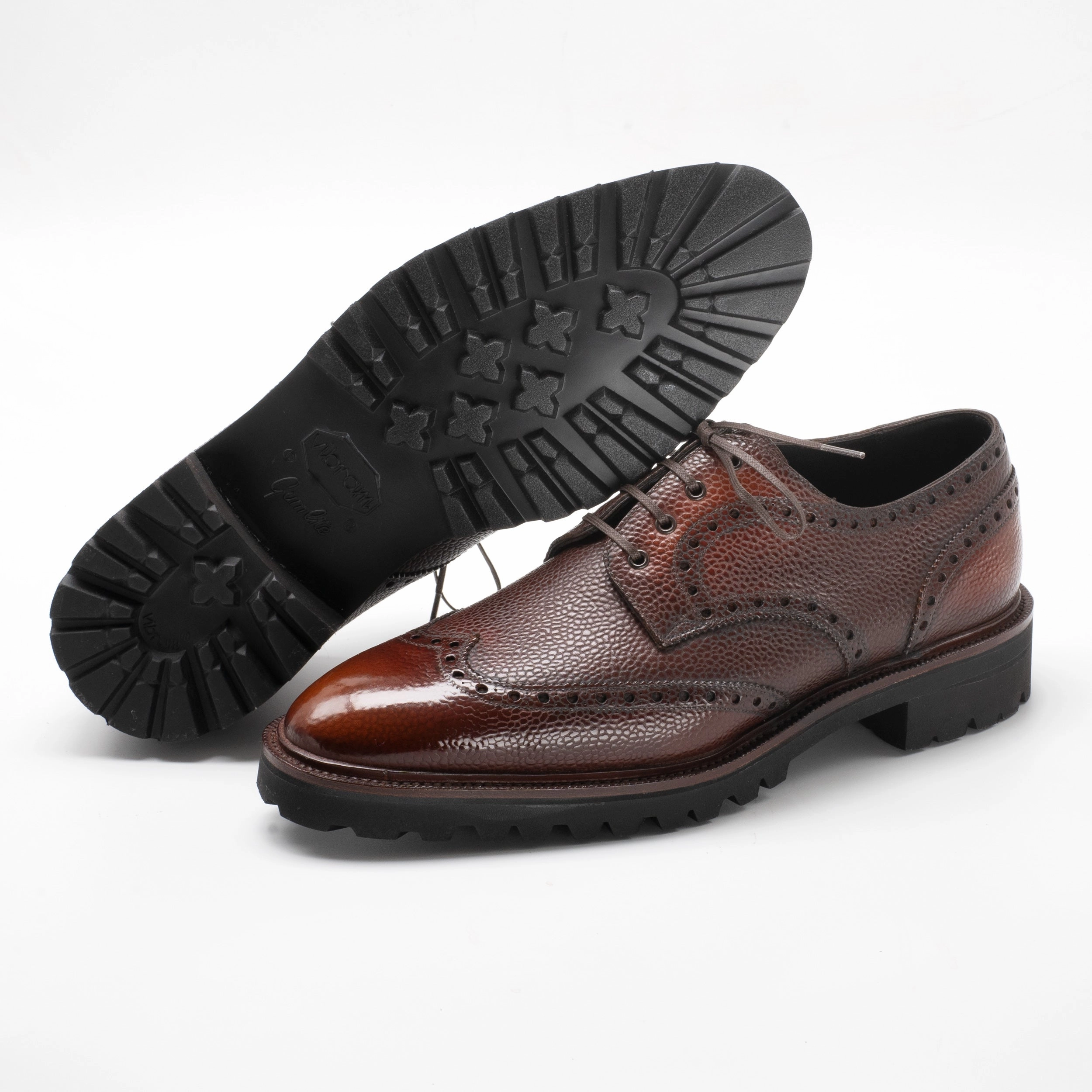 Willem Wingtip Derby Mto - Dark Caramel Handmade Patina Easy Essential
