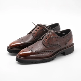 Willem Wingtip Derby Mto - Dark Caramel Handmade Patina Flowline Fashion Move And Live