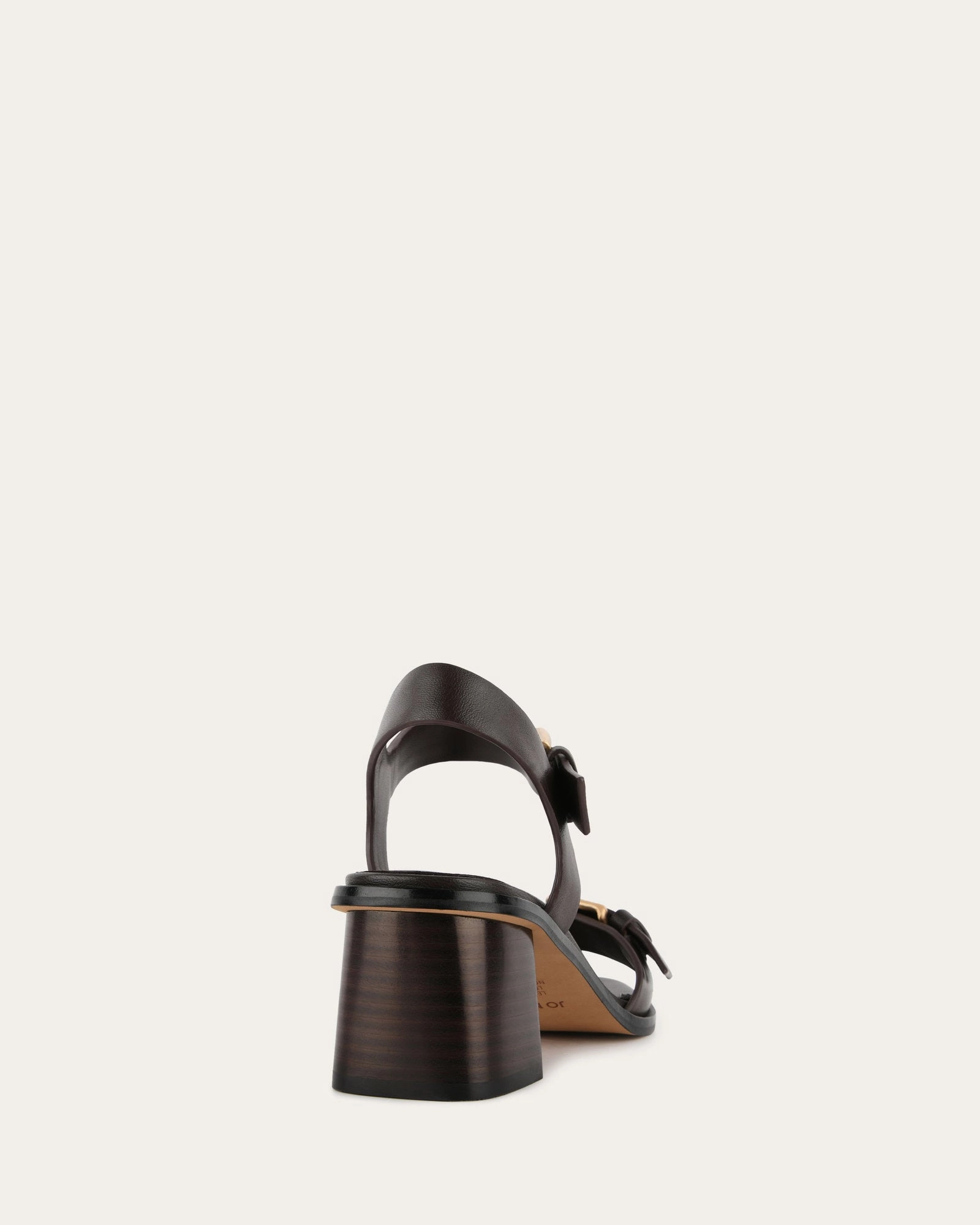 Refined Urbanism Next In Line Winona Mid Heel Sandals Cacao Leather