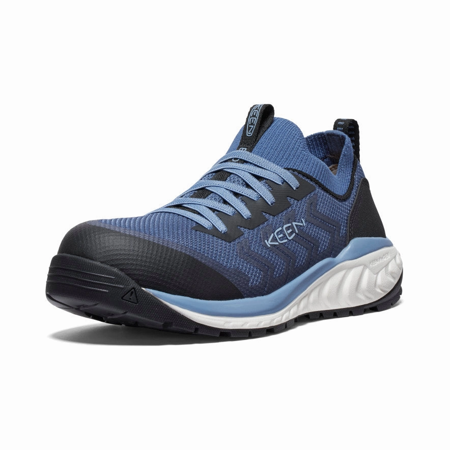 Simple Uniform Designed With Rhythm Women'S Arvada Shift Esd Work Sneaker (Carbon Toe)  |  Vintage Indigo/Faded Denim