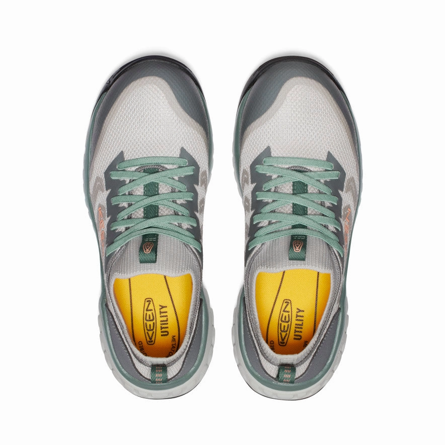 Smooth Silhouettes Versatile Rhythm Women'S Arvada Shift Work Sneaker (Carbon Toe)  |  Steel Grey/Granite Green