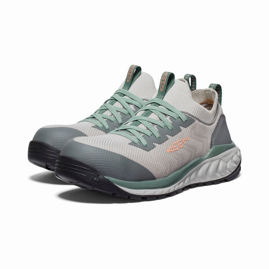 Women'S Arvada Shift Work Sneaker (Carbon Toe)  |  Steel Grey/Granite Green Sleek Comfortwear