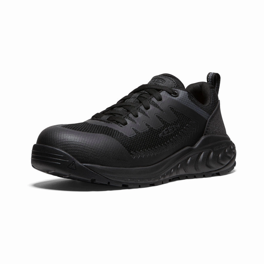 Pure Lines Layer Up Smart Women'S Arvada Work Sneaker (Carbon Toe)  |  Black/Black