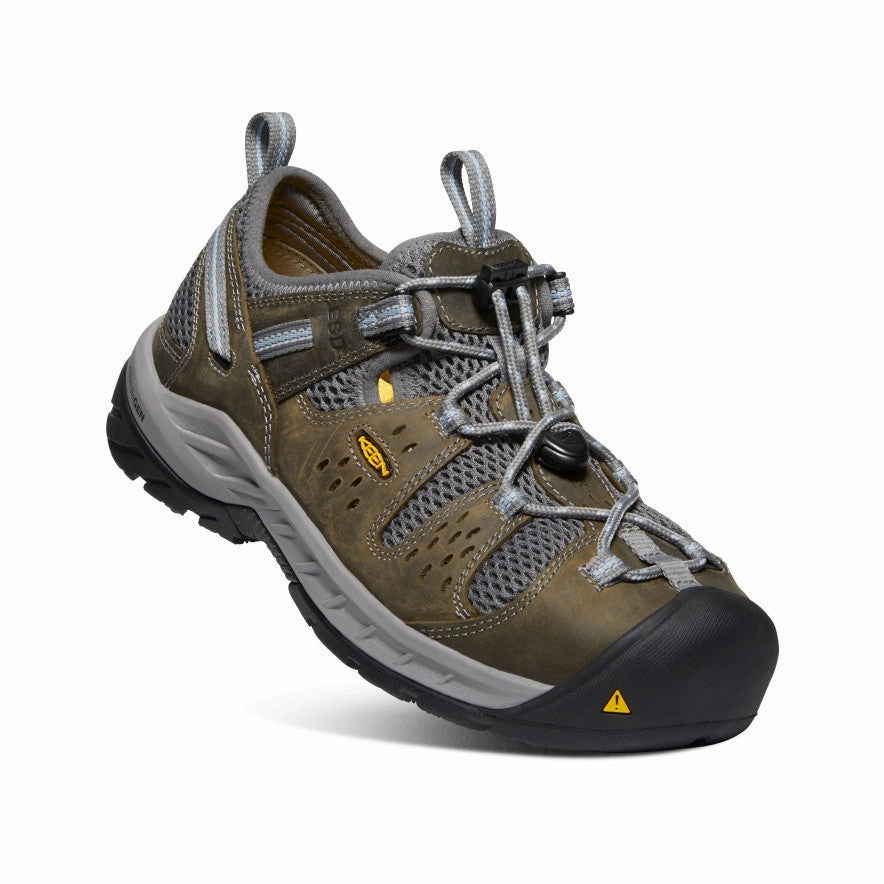 Updated Basics Women'S Atlanta Cool Ii Esd (Steel Toe)  |  Gargoyle/Blue Fog