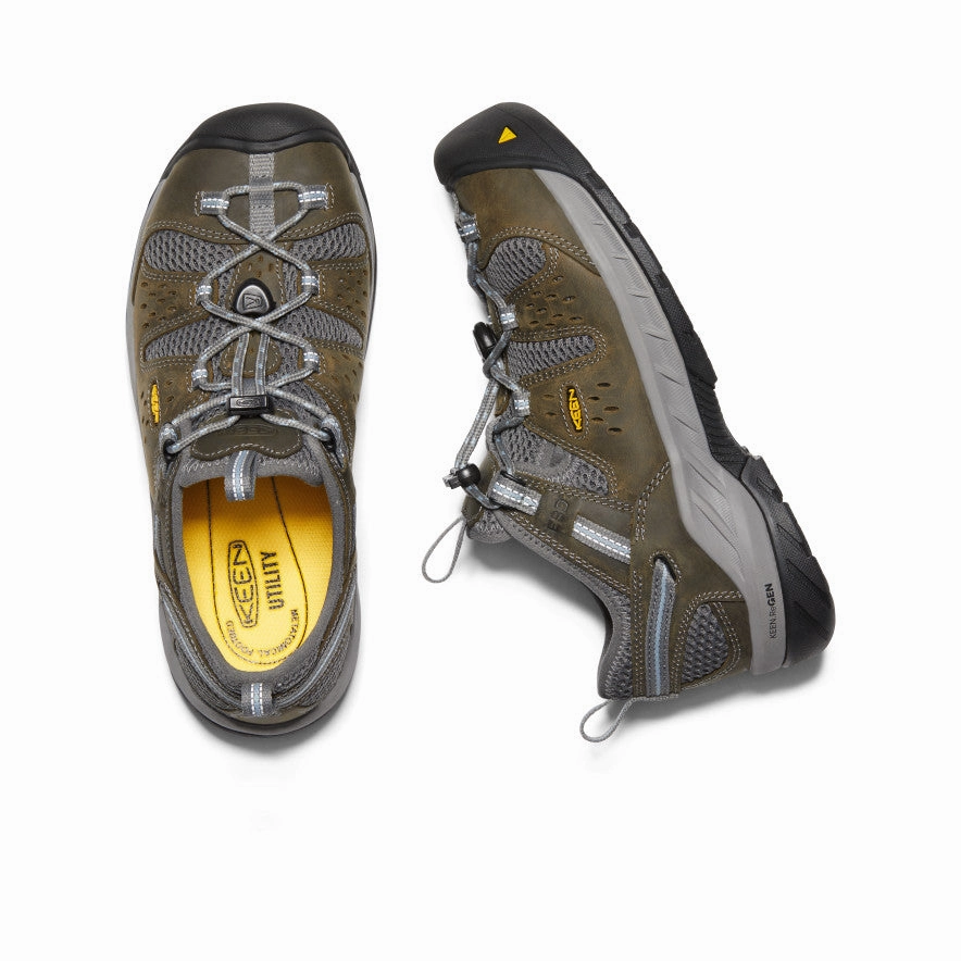 Quiet Impact Women'S Atlanta Cool Ii Esd (Steel Toe)  |  Gargoyle/Blue Fog