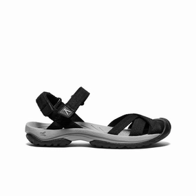 Pure Lines Layer Smart Women'S Bali Strap Sandal  |  Black/Alloy