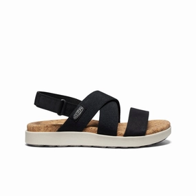 Women'S Elle Criss Cross Sandal  |  Black/Birch All-Day Rhythm