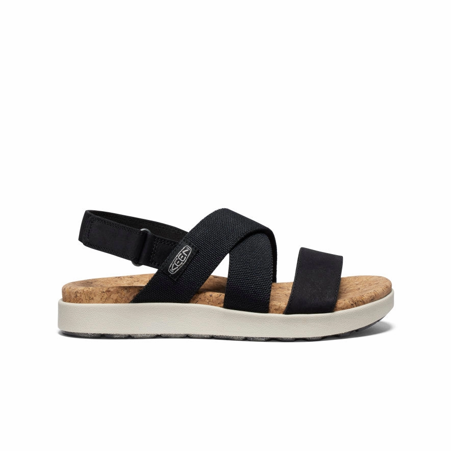 Women'S Elle Criss Cross Sandal  |  Black/Birch All-Day Rhythm
