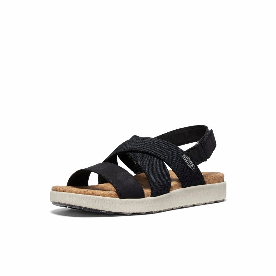 Minimal Mode Women'S Elle Criss Cross Sandal  |  Black/Birch