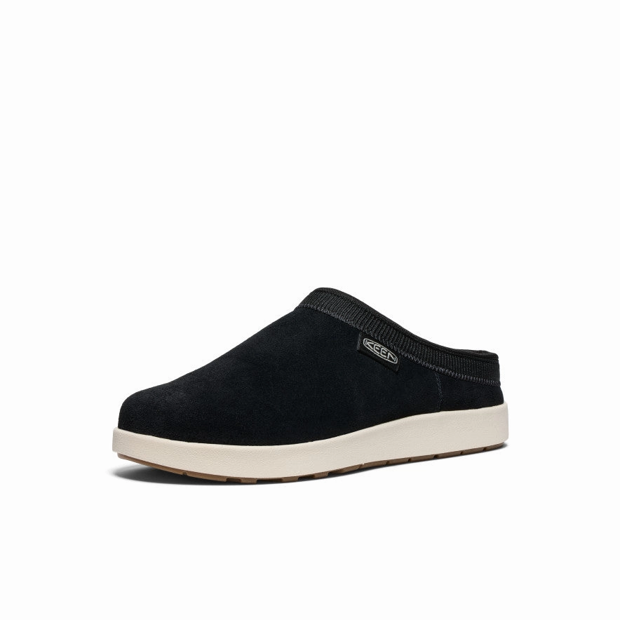 Coolly Crafted Quiet Design Women'S Elle Suede Mule  |  Black/Birch