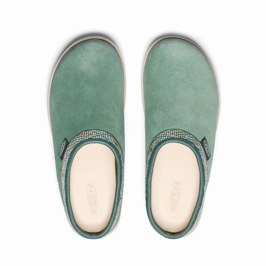 Sleek Citywear Women'S Elle Suede Mule  |  Dark Forest/Birch