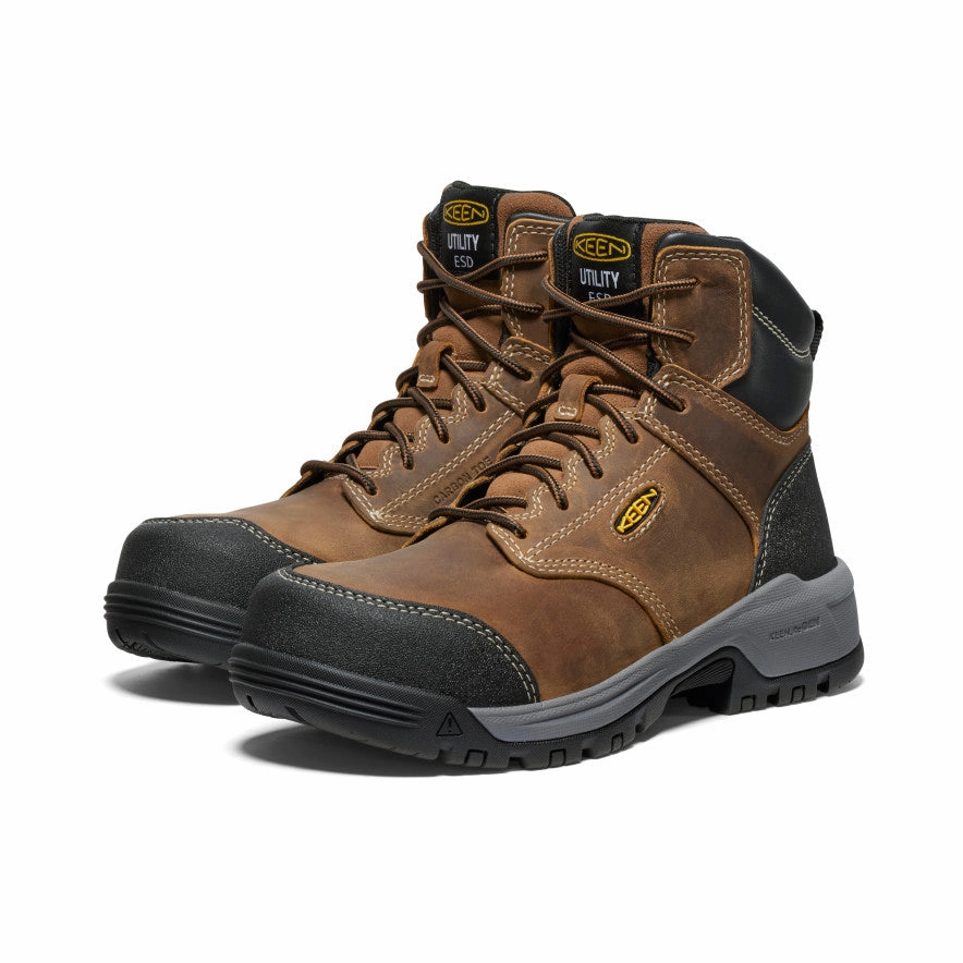 Easy Layering Everyday Dynamism Women'S Evanston 6" Esd Boot (Carbon Toe)  |  Bison/Black