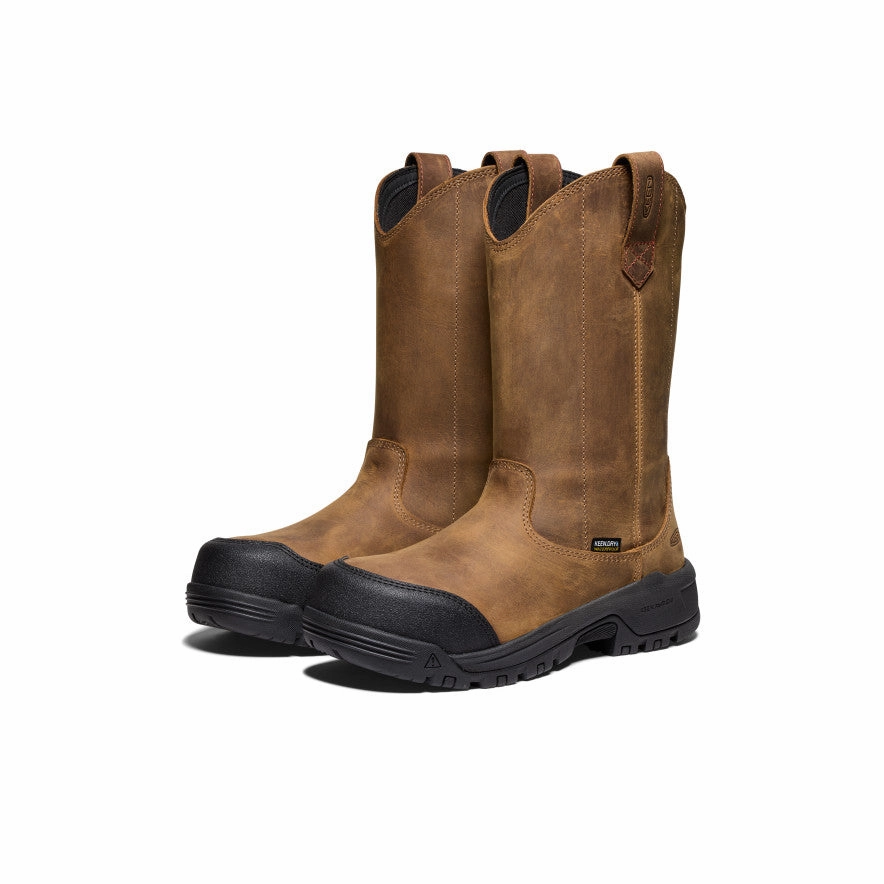 Women'S Evanston Pull-On Waterproof Boot (Carbon Toe)  |  Bison/Black Redefining Casual