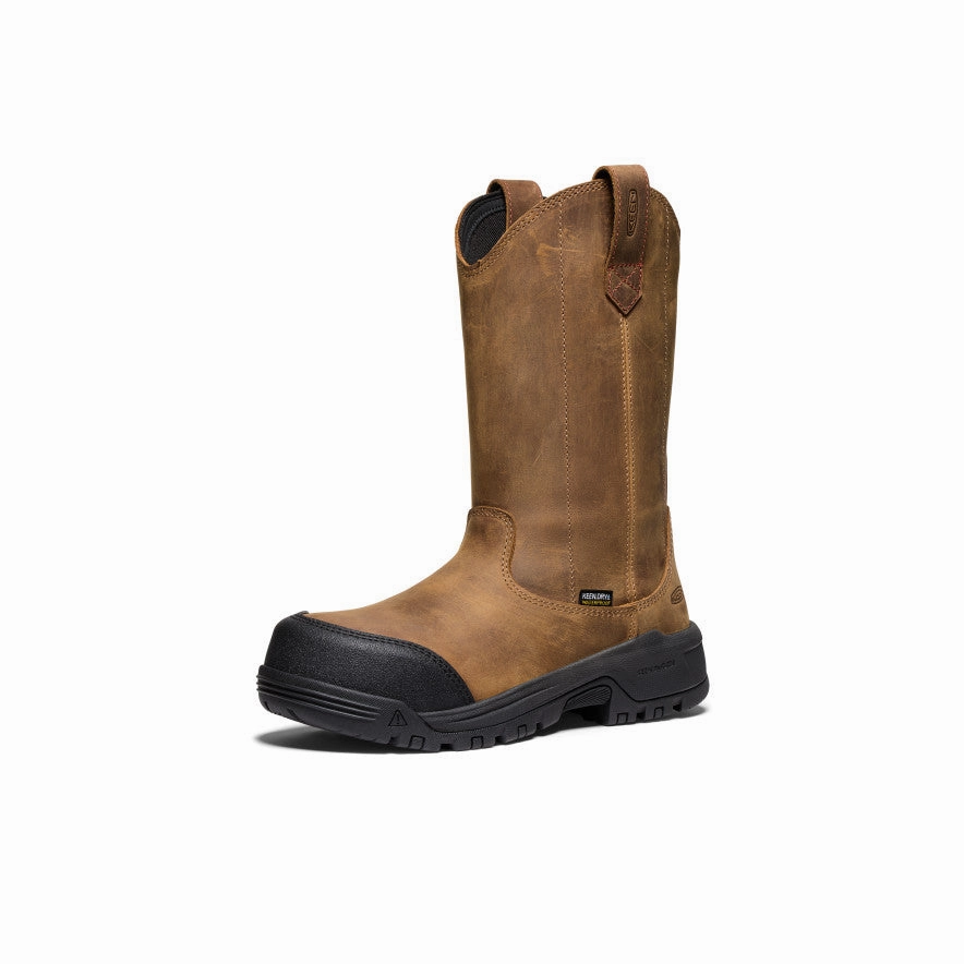 Women'S Evanston Pull-On Waterproof Boot (Carbon Toe)  |  Bison/Black Style Built In City-Ready Wear
