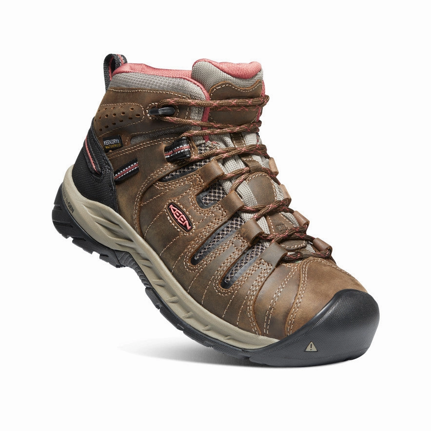 Refined Chill Ease And Balance Women'S Flint Ii Waterproof Boot (Soft Toe)  |  Cascade Brown/Brick Dust