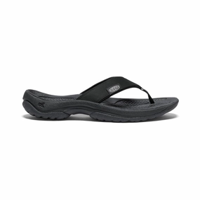 Engineered To Adapt Style Without Noise Women'S Kona Leather Flip-Flop  |  Black/Vapor
