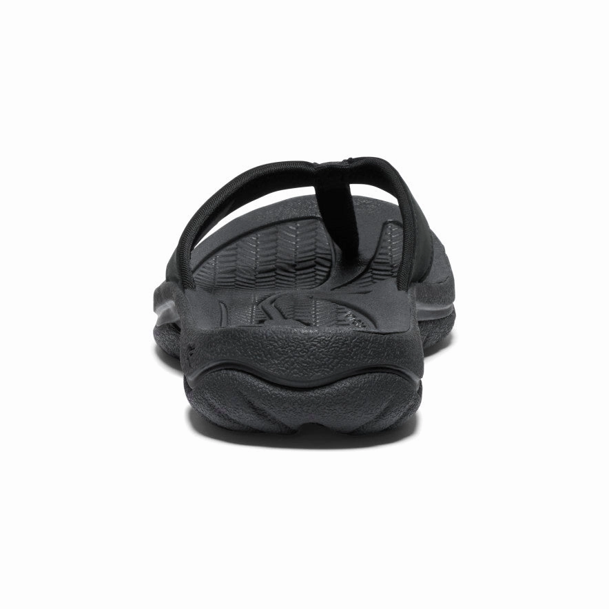 Built To Breathe Women'S Kona Leather Flip-Flop  |  Black/Vapor
