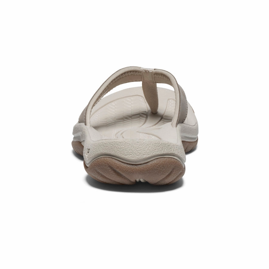 Smooth Fit Women'S Kona Leather Flip-Flop  |  Brindle/Silver Birch