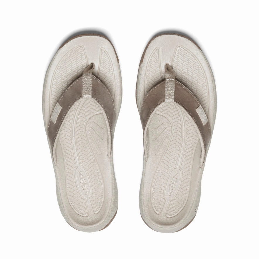 Ease And Balance Designed For Ease Women'S Kona Leather Flip-Flop  |  Brindle/Silver Birch