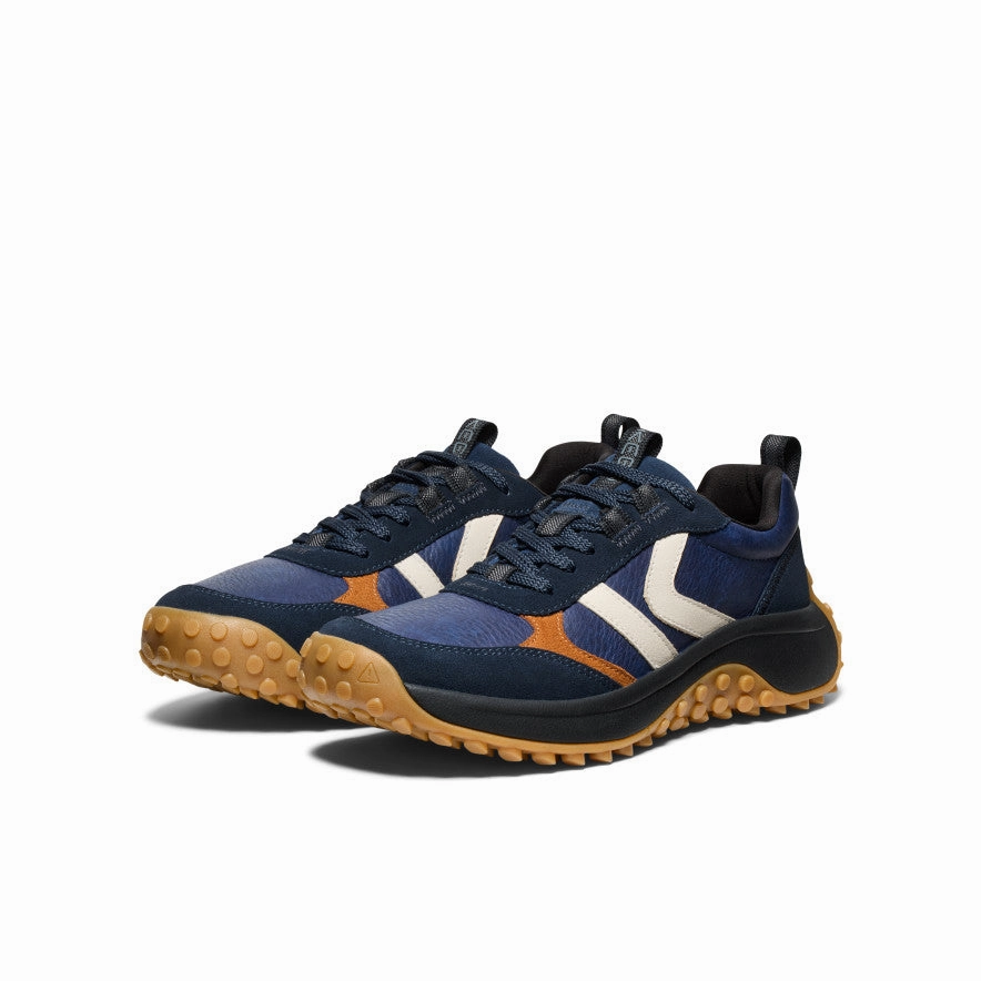 Quiet Cool Motion In Mind Women'S Ks86 Leather Sneaker  |  Sky Captain/Birch