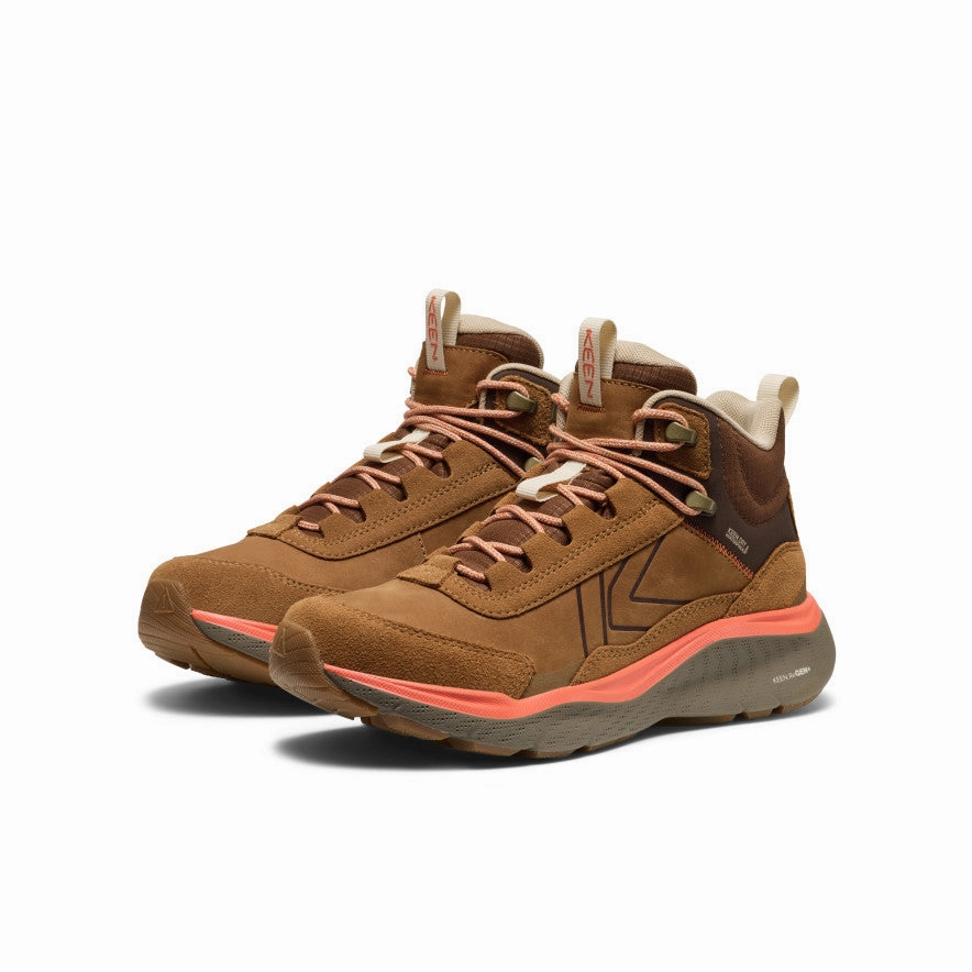 Women'S Leiki Waterproof Leather Hiking Boot  |  Chipmunk/Bison Modern Motion Minimal Gear