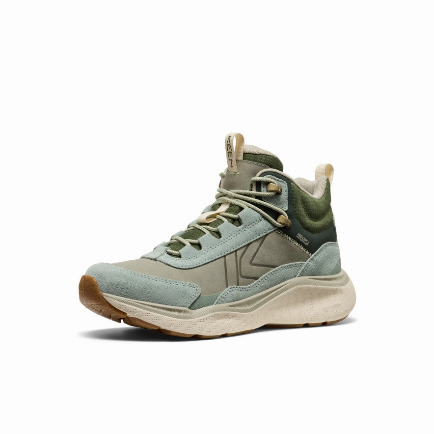 Core-Level Comfort Less Is More Women'S Leiki Waterproof Leather Hiking Boot  |  Iceberg Green/Bronze Green