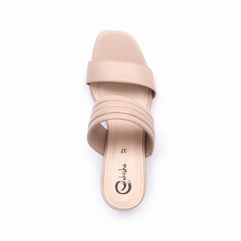 Contemporary Vibes Women'S Ribbed Slipper Heels