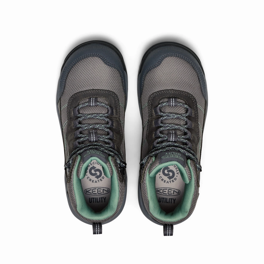 Women'S Skokie Waterproof Work Boot (Carbon Toe)  |  Magnet/Black Easy Polish