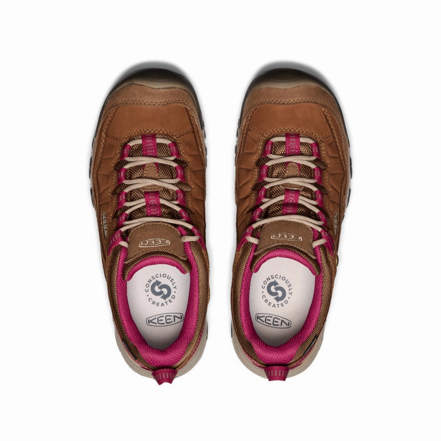 Clean Aesthetic Everyday Core Women'S Targhee Iv Waterproof Hiking Shoe  |  Bison/Beaujolais