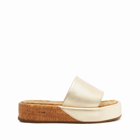 Integrated Cool All-Day Movement Yara Metallic Leather Sandal