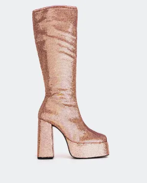 Latto Pink Sequins Core Pulse Form-Centered