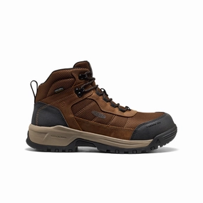 Men'S Skokie Waterproof Work Boot (Carbon Toe)  |  Dark Earth/Black Design In Focus
