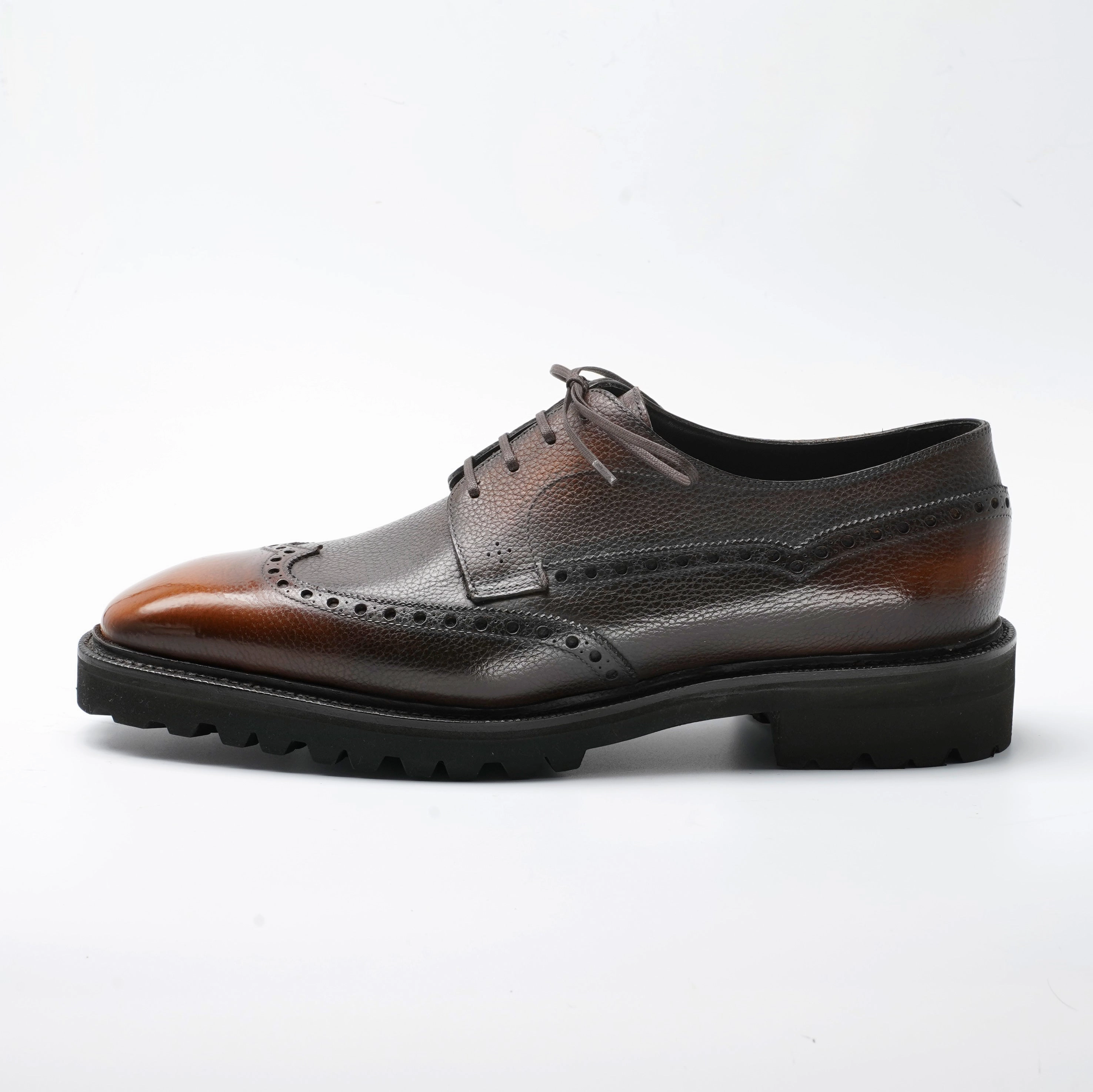 Coltrane Wingtip Balmoral Derby - Rocher Patina Cool Fitwear Premium Feel
