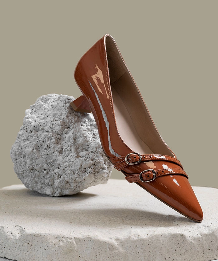 Go-Anywhere Style Nomie Cognac Pumps