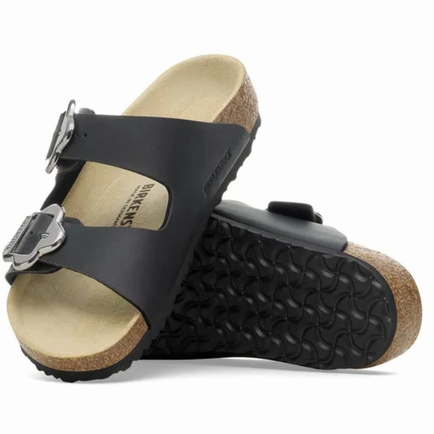 Birkenstock Arizona Kids Flower Buckle Bf Black Designed With Flow