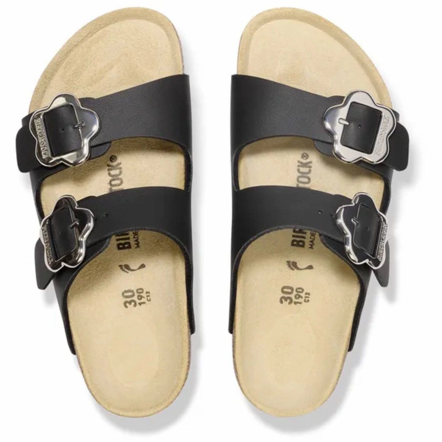 Premium Layers City Ready Birkenstock Arizona Kids Flower Buckle Bf Black