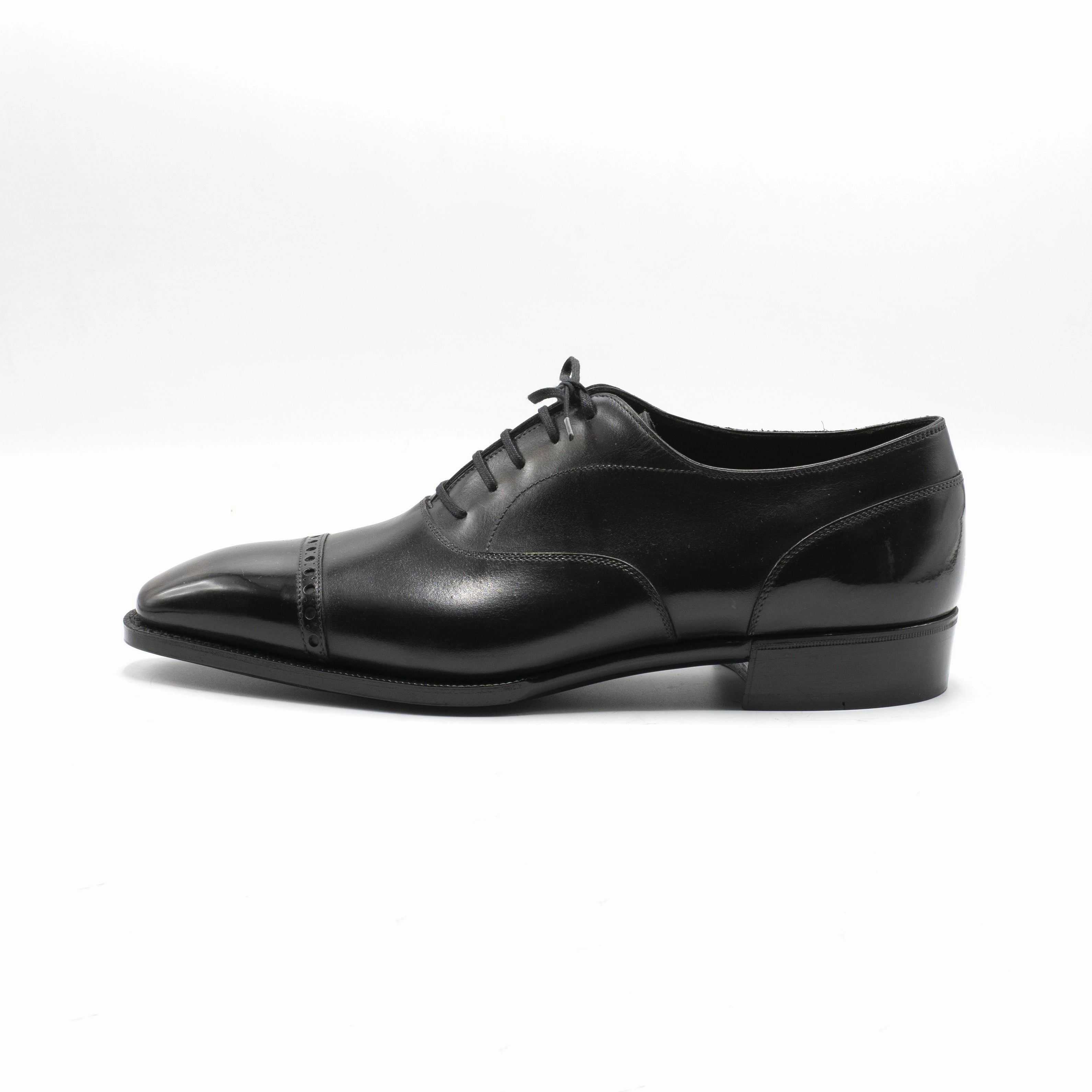 Everyday Sleek Crafted Now Mario Oxford Shoe (Handmade Beveled Waist) - Onyx & Grey