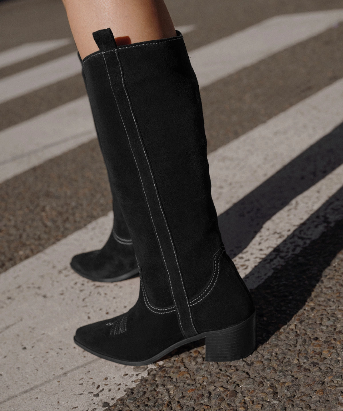 Designed To Explore Bold Minimal Judith Black Cowboy Boots
