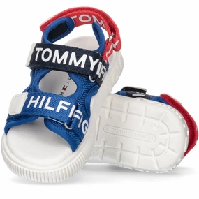 Tommy Hilfiger Logo Velcro Sandal Royal/Blue/Red Future-Form Elevated Motion