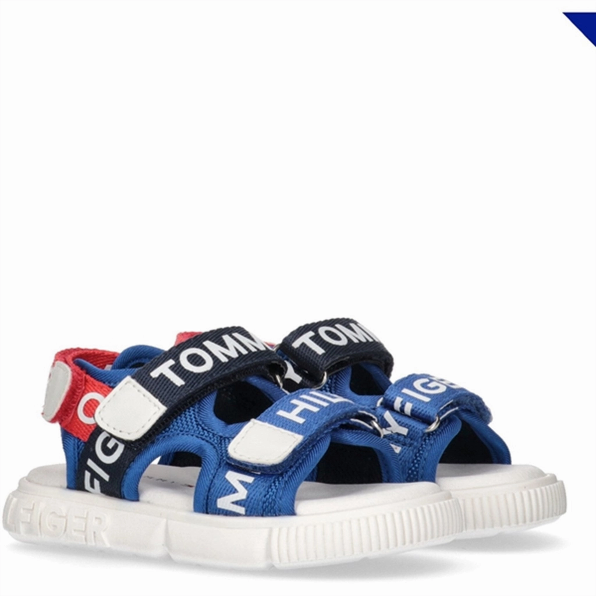 Engineered To Adapt Designed To Flex Tommy Hilfiger Logo Velcro Sandal Royal/Blue/Red