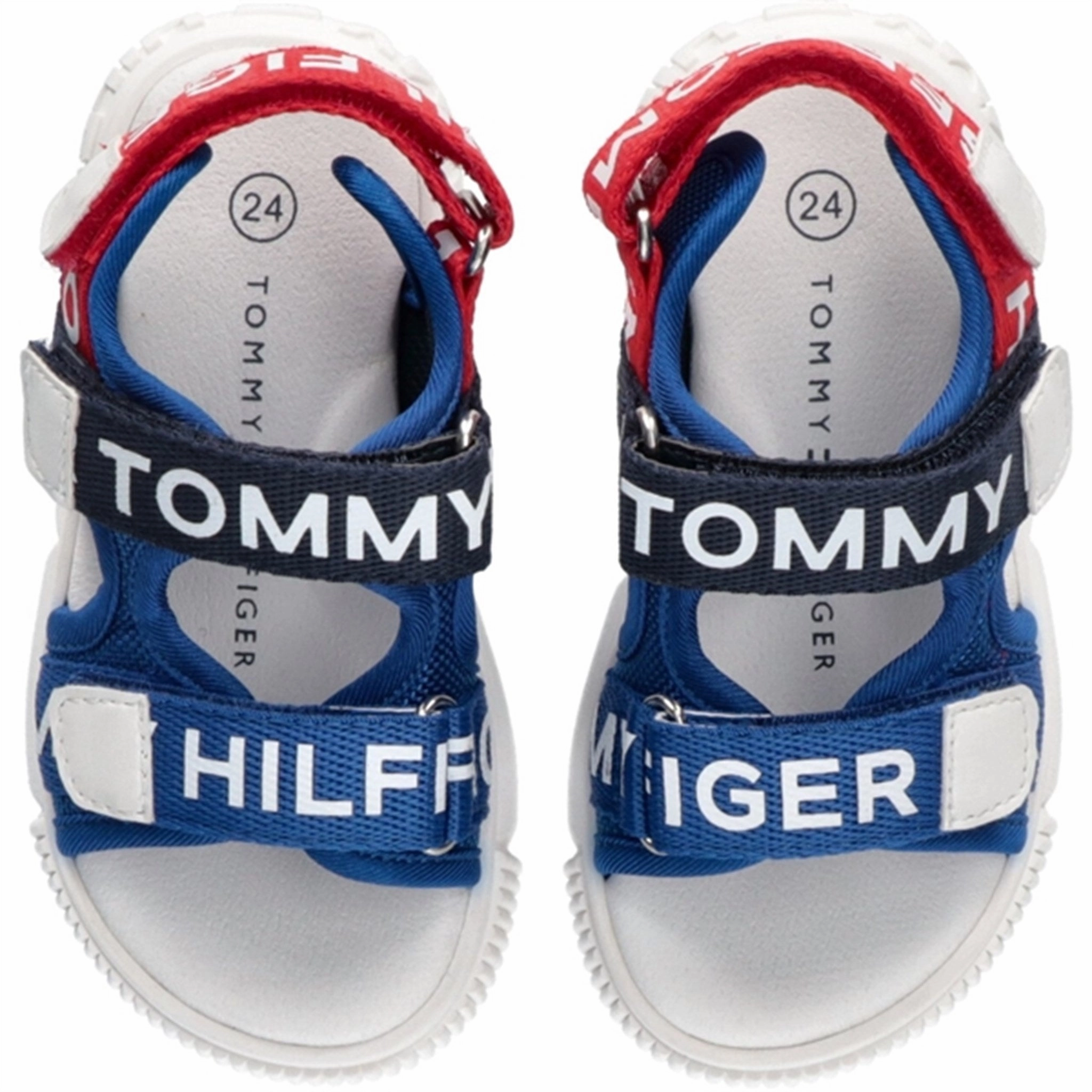 Tommy Hilfiger Logo Velcro Sandal Royal/Blue/Red Structured Freedom